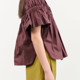 Rachel Comey Apparel Womens Blouses Jenn Top in Merlot