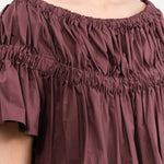 Rachel Comey Apparel Womens Blouses Jenn Top in Merlot