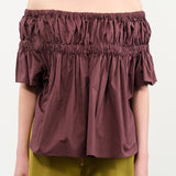 Rachel Comey Apparel Womens Blouses Jenn Top in Merlot