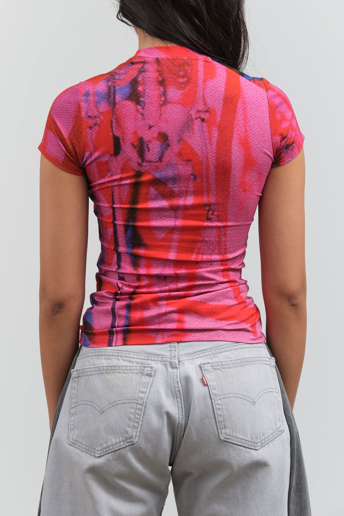 Back view of Mead Tee in Pink