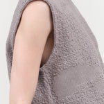Close side view of Pacer Top in Grey