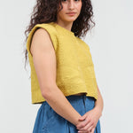 Styled view of Pacer Top in Yellow