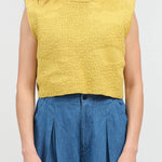 Front view of Pacer Top in Yellow