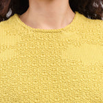 Collar view of Pacer Top in Yellow
