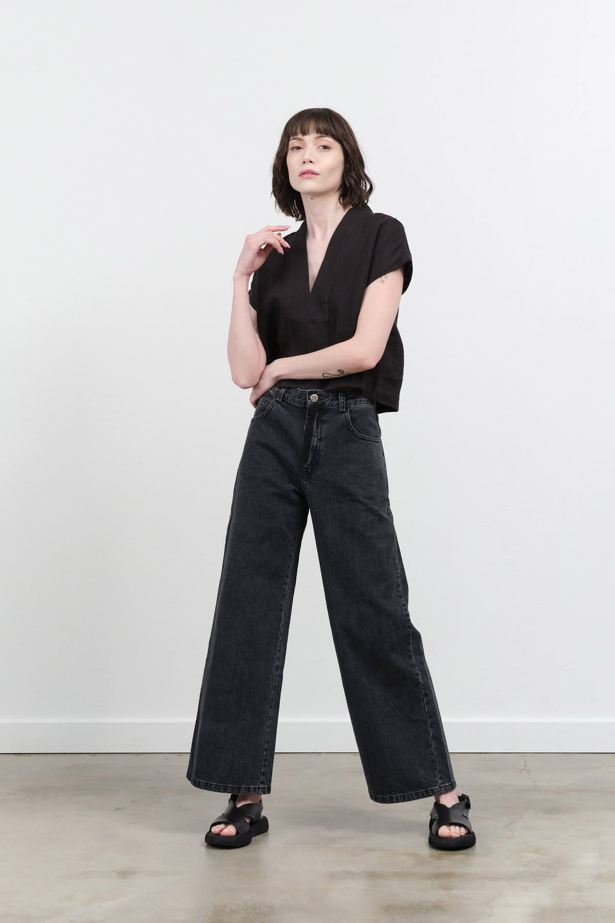 Rachel Comey Apparel Womens Denim Puerto Pant in Black