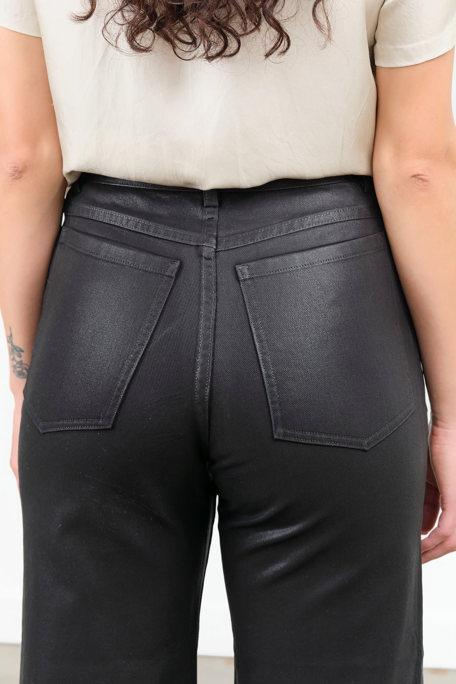 Rachel Comey Apparel Womens Pants Puerto Pant in Coated Black