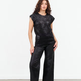 Rachel Comey Apparel Womens Pants Puerto Pant in Coated Black Coated Black / 0