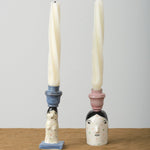 Rami Kim Studio Home Candle Holders Polkadot Lady Full Bust Candlestick Holder Blue