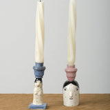 Rami Kim Studio Home Candle Holders Polkadot Lady Full Bust Candlestick Holder Blue
