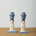 Rami Kim Studio Home Candle Holders Polkadot Lady Full Bust Candlestick Holder Blue