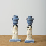 Rami Kim Studio Home Candle Holders Polkadot Lady Full Bust Candlestick Holder Blue