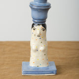 Rami Kim Studio Home Candle Holders Polkadot Lady Full Bust Candlestick Holder Blue
