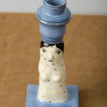 Rami Kim Studio Home Candle Holders Polkadot Lady Full Bust Candlestick Holder Blue