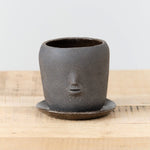 Rami Kim Studio Home Planters Face Pot Set in Raw Black Raw Black