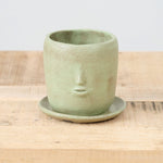Rami Kim Studio Home Planters Face Pot Set in Warm Green Warm Green