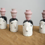 Rami Kim Studio Home Candle Holders Polkadot Lady Head Candlestick Holder Pink