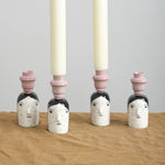 Rami Kim Studio Home Candle Holders Polkadot Lady Head Candlestick Holder Pink