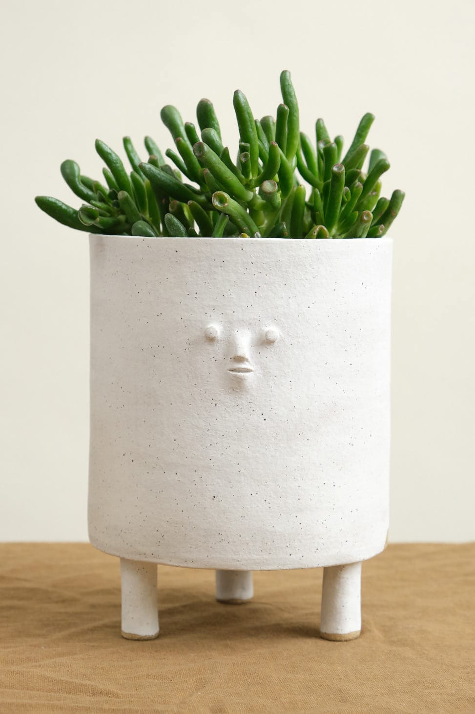 Rami Kim Studio Home Planters Tripod Mini Face Planter in White White