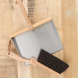 ReDecker Home Cleaning Tools Dustpan and Hand Brush Set Beechwood