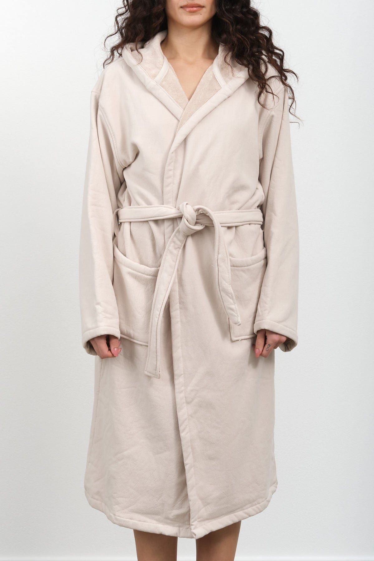 Saarde Apparel Womens Lounge Vintage Wash Robe in Clay Clay / S/M