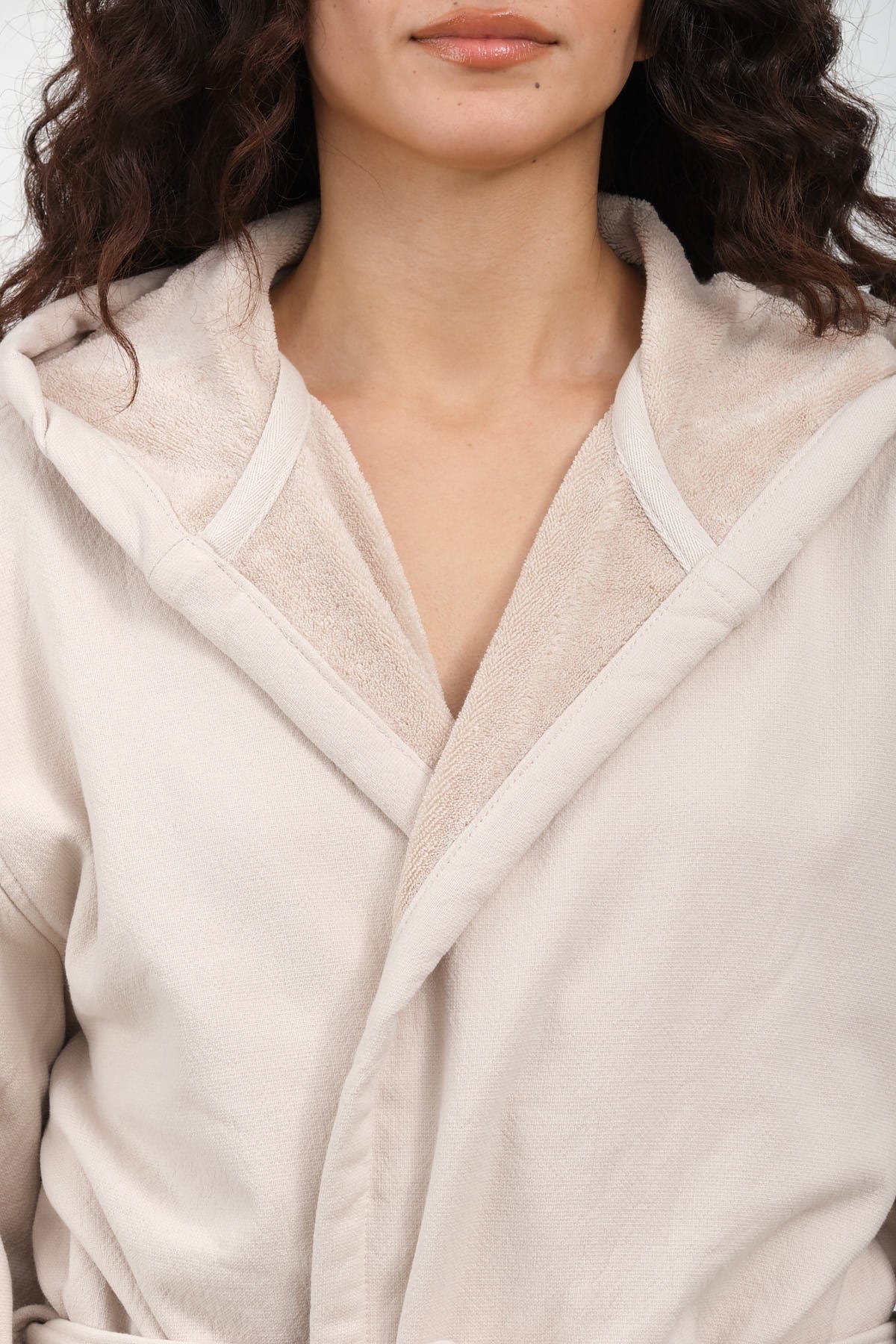 Saarde Apparel Womens Lounge Vintage Wash Robe in Clay
