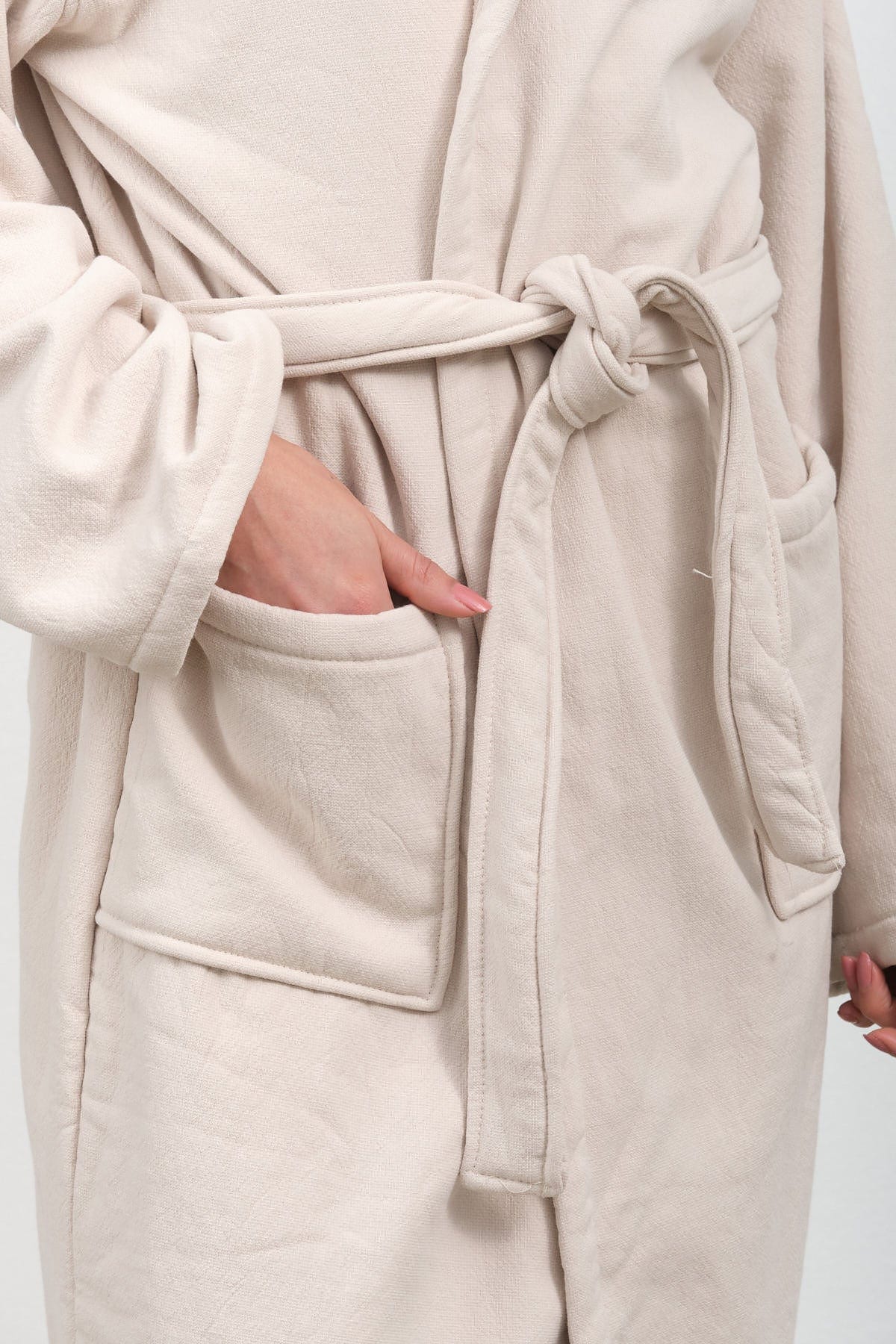 Saarde Apparel Womens Lounge Vintage Wash Robe in Clay