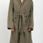 Saarde Apparel Womens Lounge Vintage Wash Robe in Olive Olive / S/M