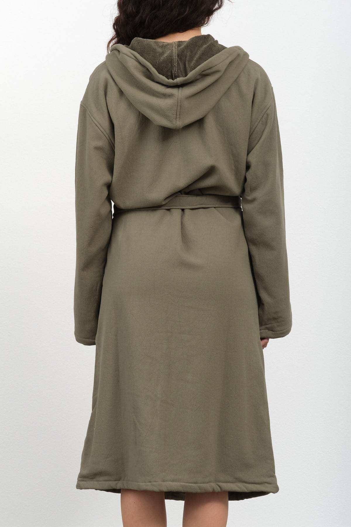 Saarde Apparel Womens Lounge Vintage Wash Robe in Olive