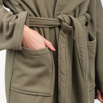 Saarde Apparel Womens Lounge Vintage Wash Robe in Olive