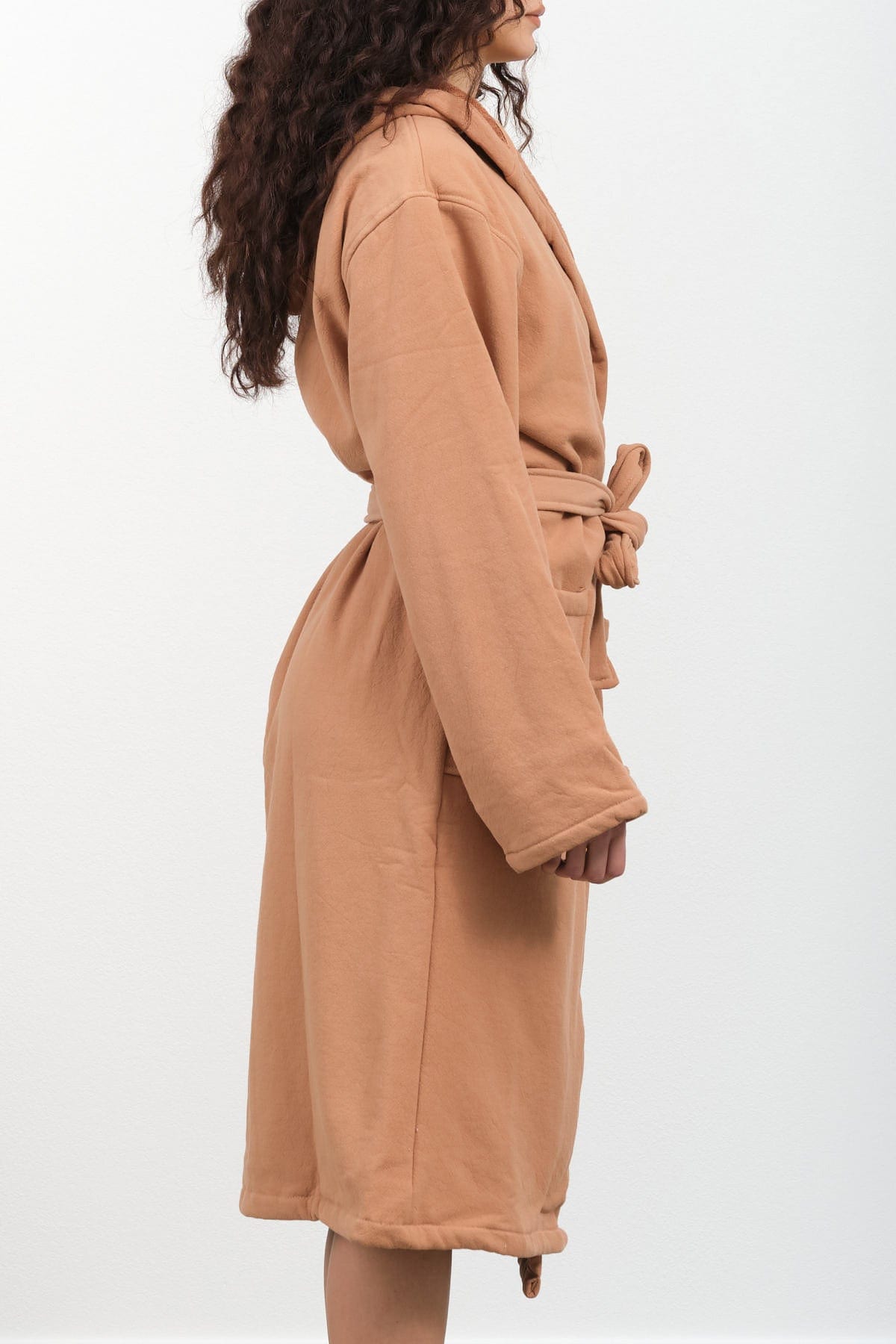 Saarde Apparel Womens Lounge Vintage Wash Robe in Terracotta