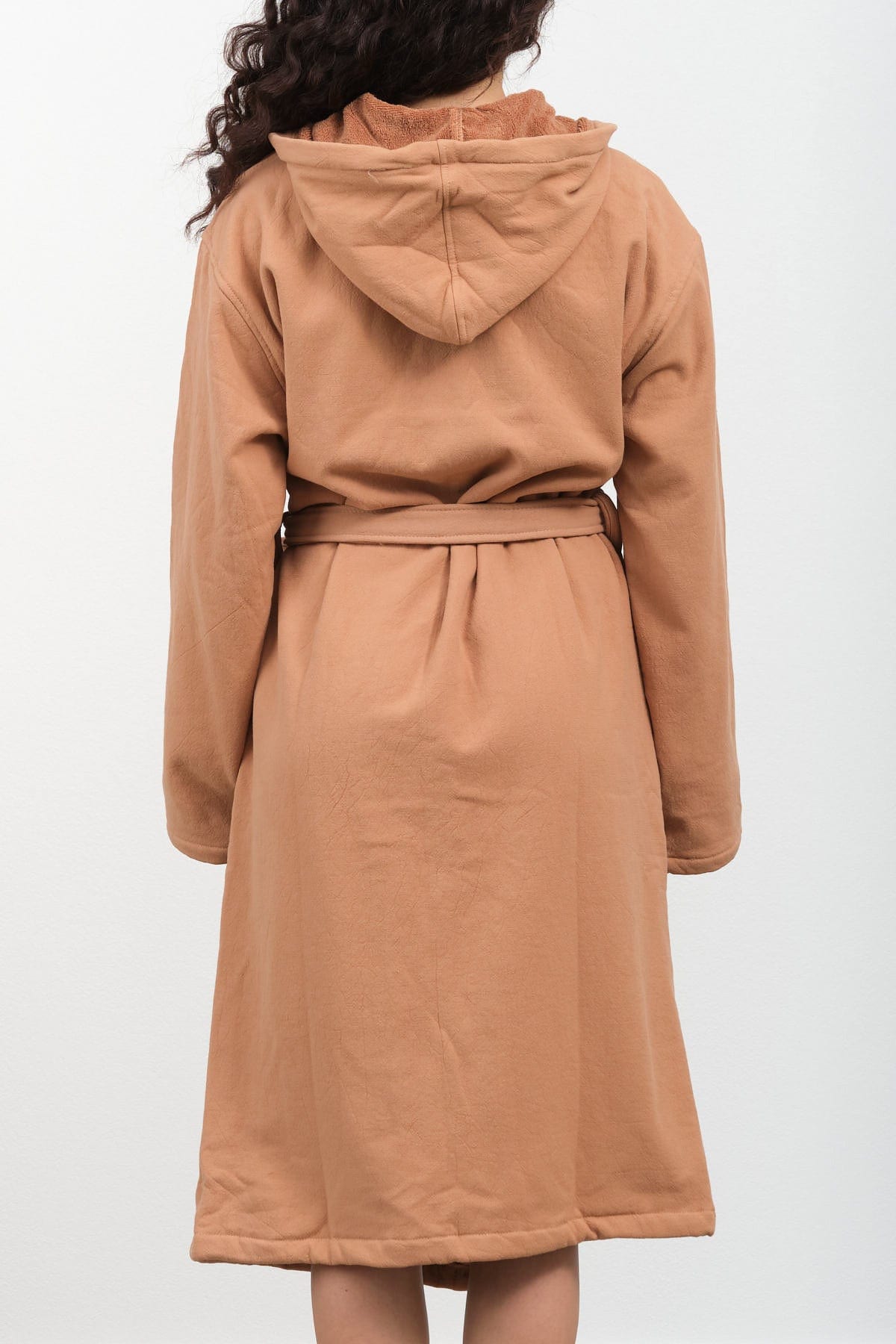 Saarde Apparel Womens Lounge Vintage Wash Robe in Terracotta