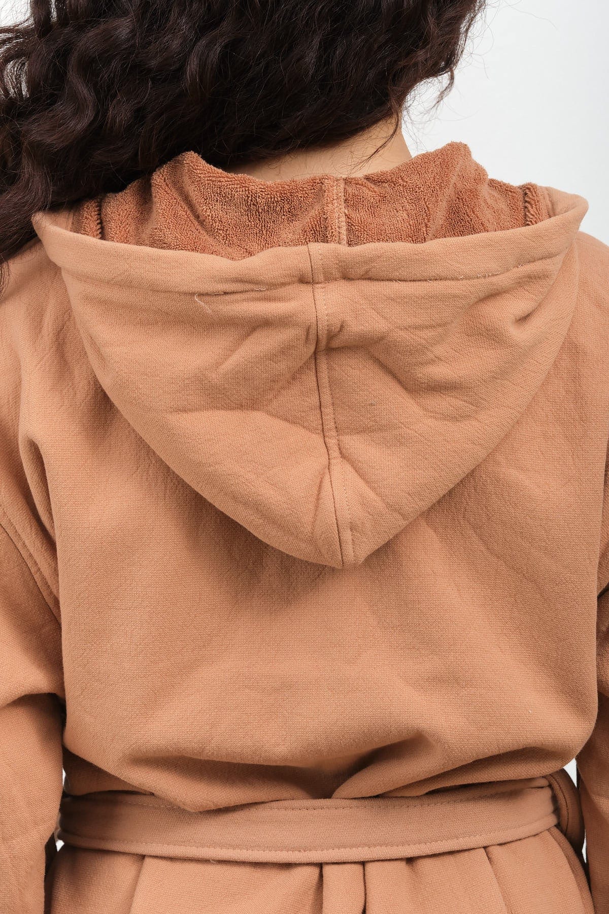 Saarde Apparel Womens Lounge Vintage Wash Robe in Terracotta