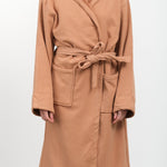 Saarde Apparel Womens Lounge Vintage Wash Robe in Terracotta Terracotta / S/M