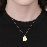 Sarah McGuire Jewelry Necklaces 18KY Gold Mod Pave Teardrop Necklace White Diamond / 16" Chain