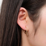 Sarah McGuire Jewelry Earrings Everyday Pave Hoops 18K Yellow Gold / Pair