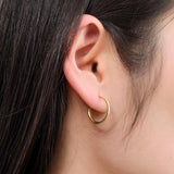 Sarah McGuire Jewelry Earrings Everyday Pave Hoops 18K Yellow Gold / Pair