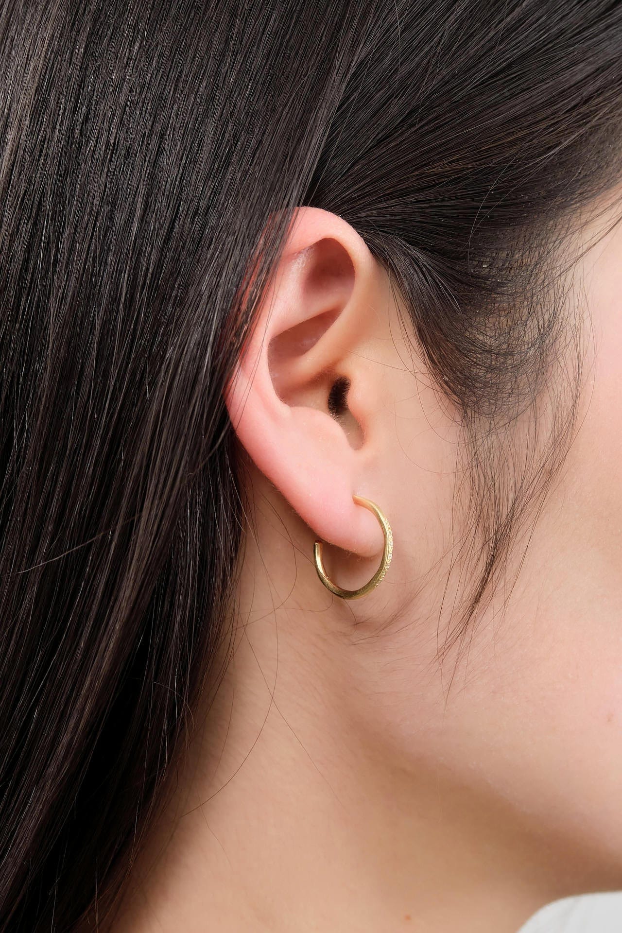 Sarah McGuire Jewelry Earrings Everyday Pave Hoops 18K Yellow Gold / Pair