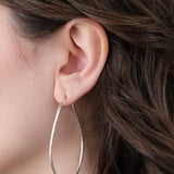 Sarah McGuire Jewelry Earrings Large Anjou Hoops Sterling Silver / 2.5" L X 1.75" W