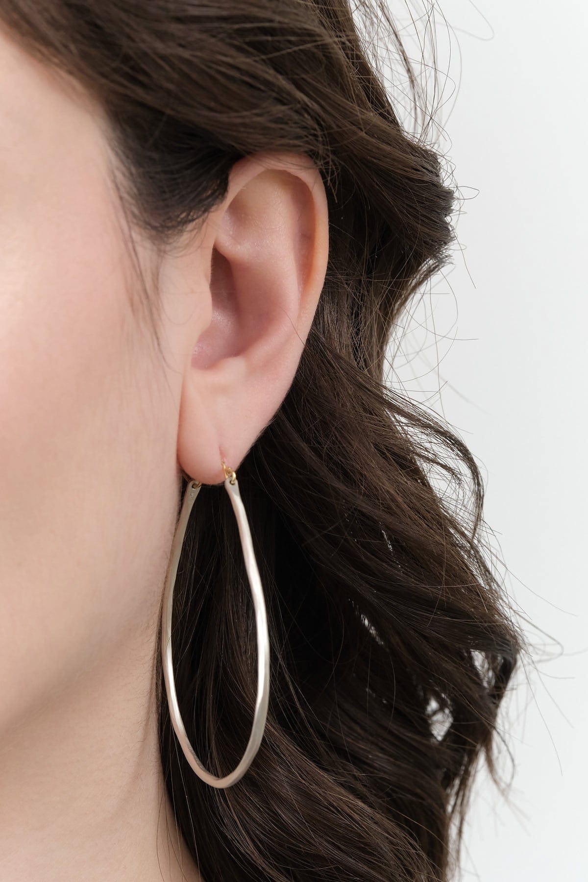 Sarah McGuire Jewelry Earrings Large Anjou Hoops Sterling Silver / 2.5" L X 1.75" W
