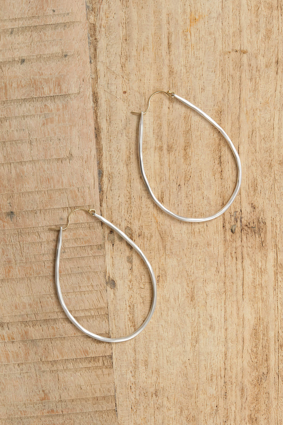 Sarah McGuire Jewelry Earrings Large Anjou Hoops Sterling Silver / 2.5" L X 1.75" W