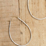 Sarah McGuire Jewelry Earrings Large Anjou Hoops Sterling Silver / 2.5" L X 1.75" W