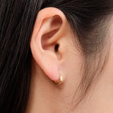 Sarah McGuire Jewelry Earrings Mini Seagrass Swing Hoops 18K Yellow Gold / Pair