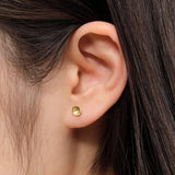 Sarah McGuire Jewelry Earrings Mussel Shell Stud Earrings 18K Yellow Gold / 1/4" Dia