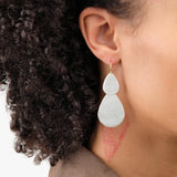 Sarah McGuire Jewelry Earrings Parchment Teardrop Waterfall Earrings Sterling Silver / 2" L X 1" W