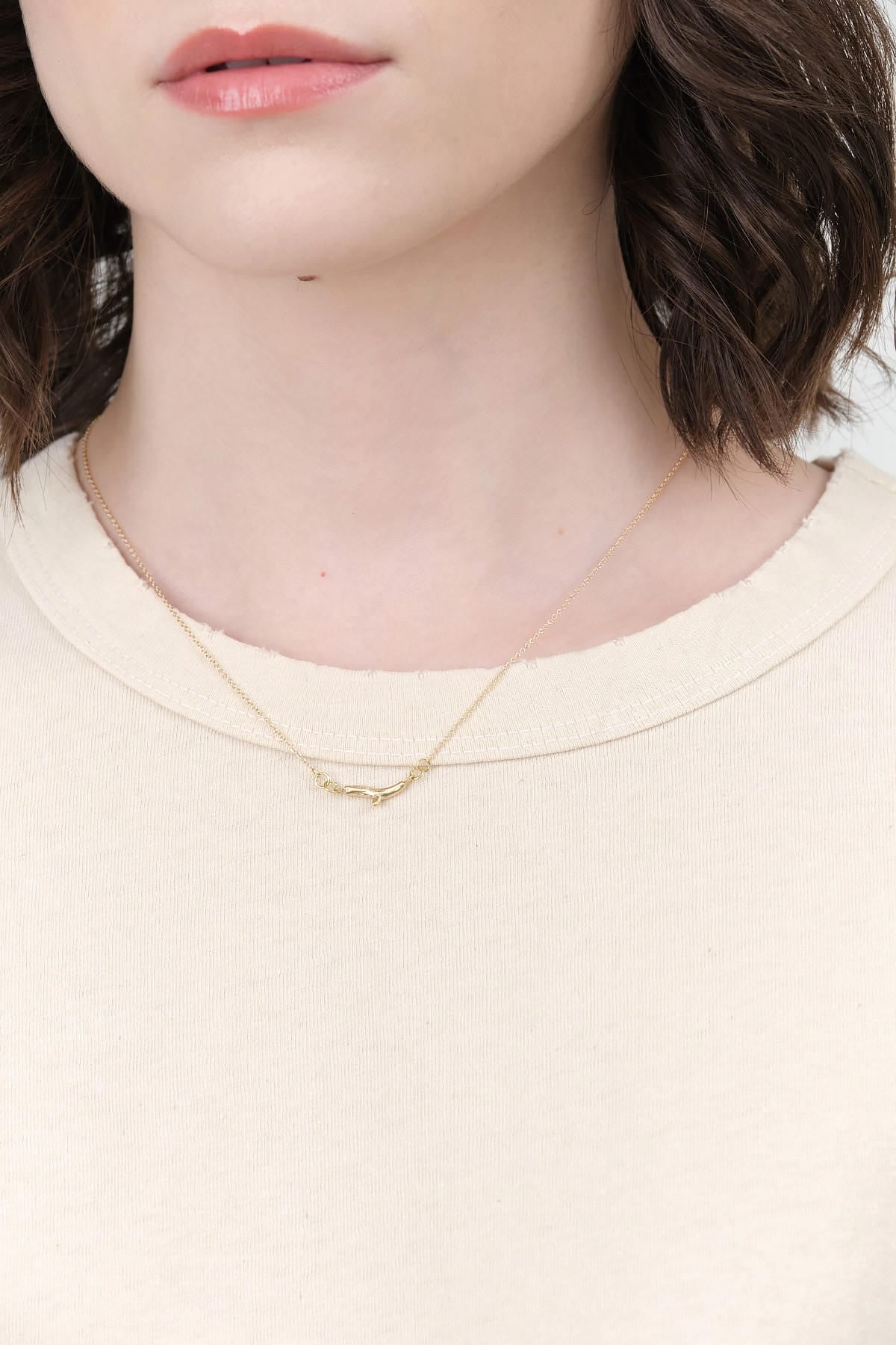 Sarah McGuire Jewelry Necklaces Pave Branch Necklace 18KY Gold / 17" Chain