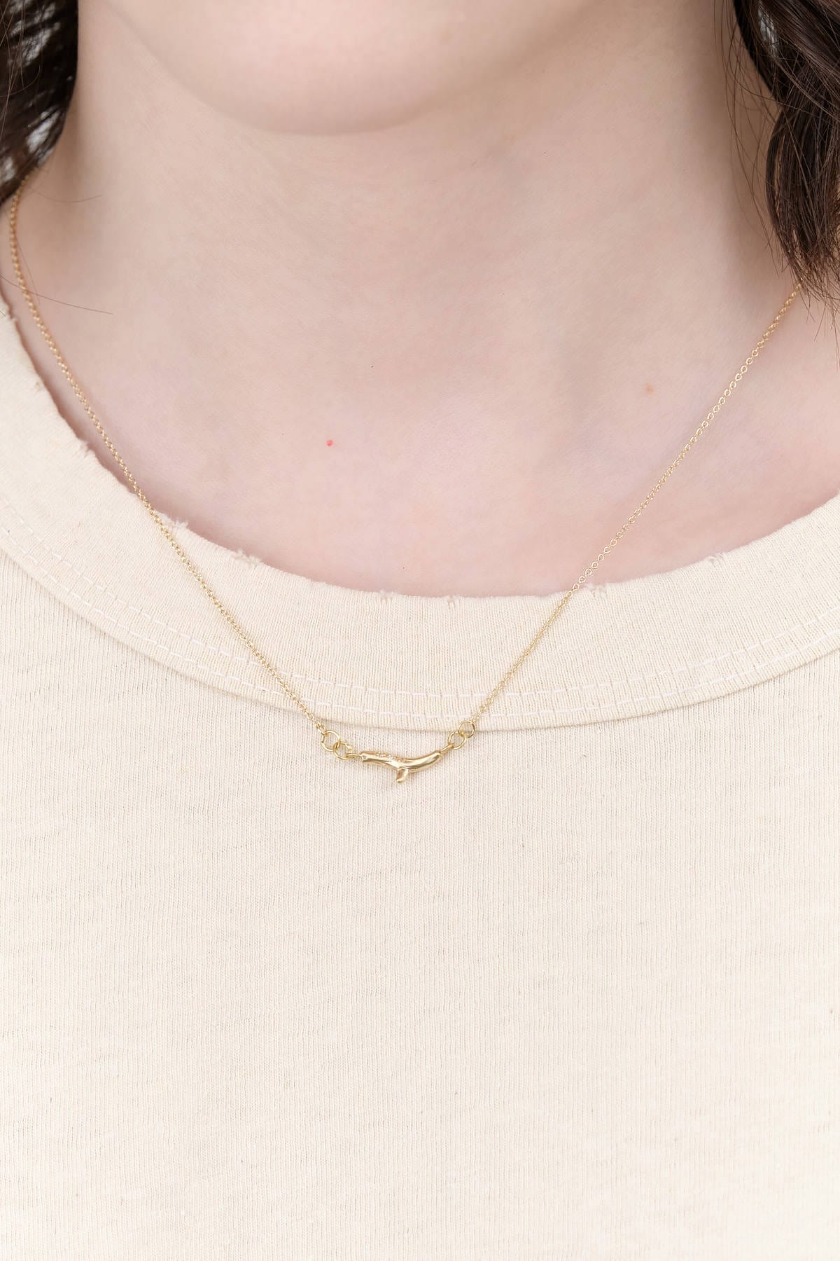 Sarah McGuire Jewelry Necklaces Pave Branch Necklace 18KY Gold / 17" Chain