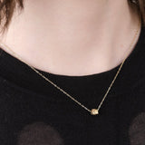 Sarah McGuire Jewelry Necklaces Pave Faceted Bead Necklace 14KY Gold / 17" Chain