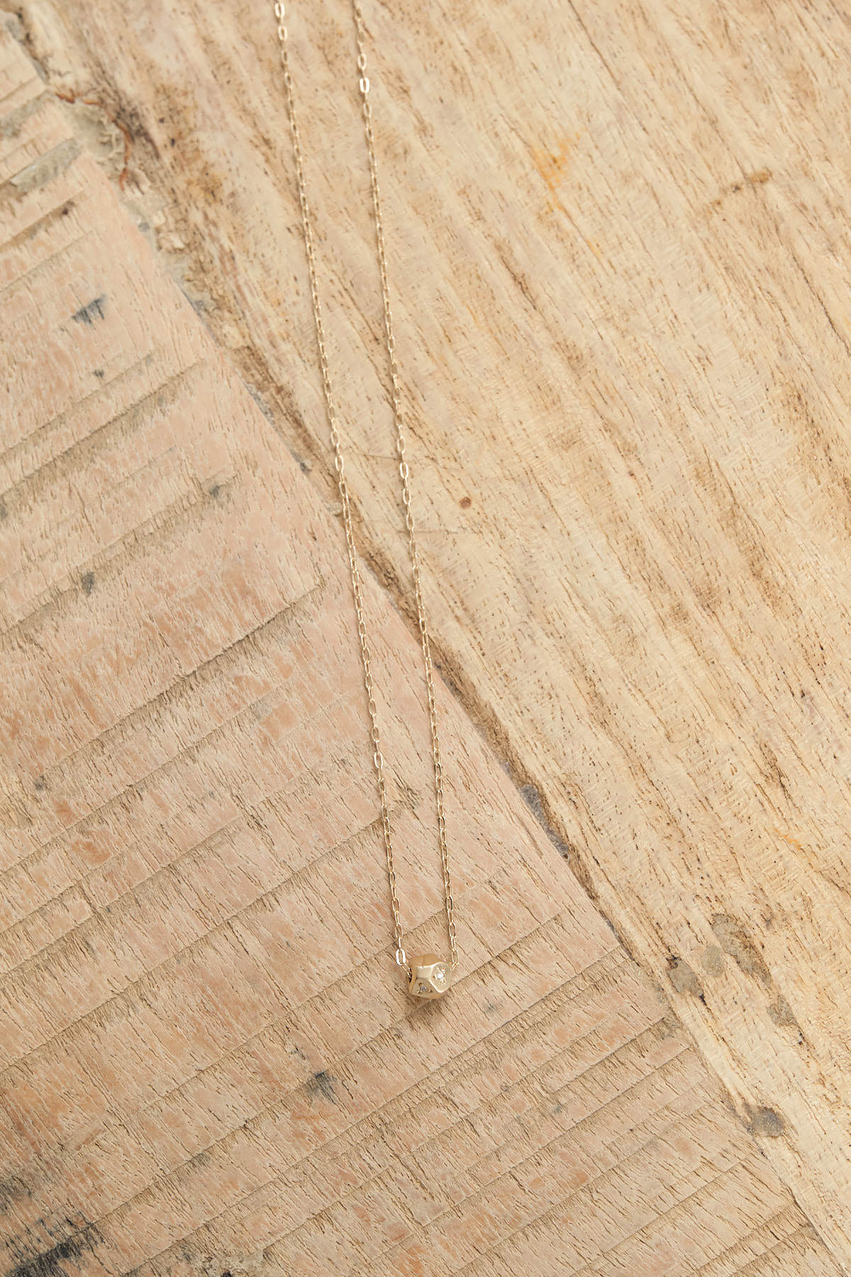 Sarah McGuire Jewelry Necklaces Pave Faceted Bead Necklace 14KY Gold / 17" Chain