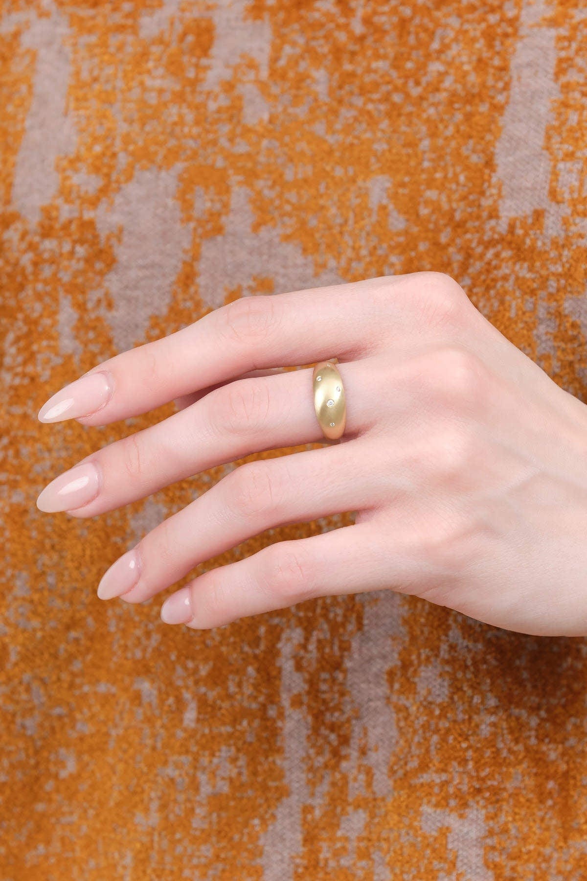 Sarah McGuire Jewelry Rings 10KY Gold Short Sleeve Ring with Diamonds