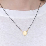 Sarah McGuire Jewelry Necklaces Small Paper Moon Necklace 18KY Gold / 18" Chain